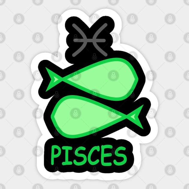 Pisces Shirt Sticker by Uberhunt Un-unique designs